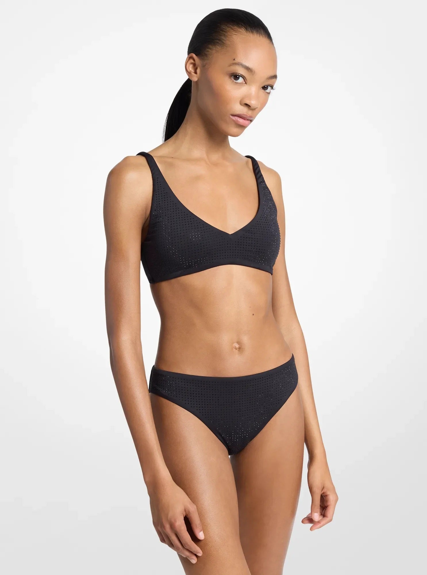 Top bikini con strass Michael Kors
