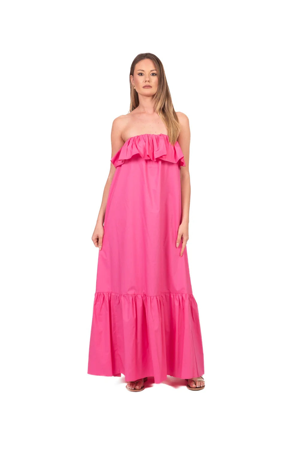 Vicolo cotton ruffled dress