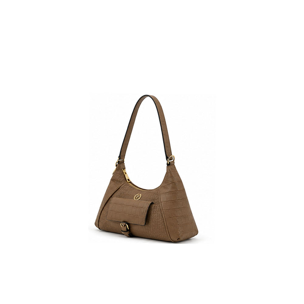 Borsa a spalla effetto cocco Pollini