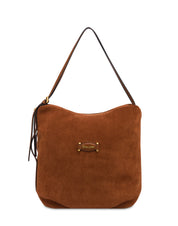Borsa a spalla Wrap in suede Pollini