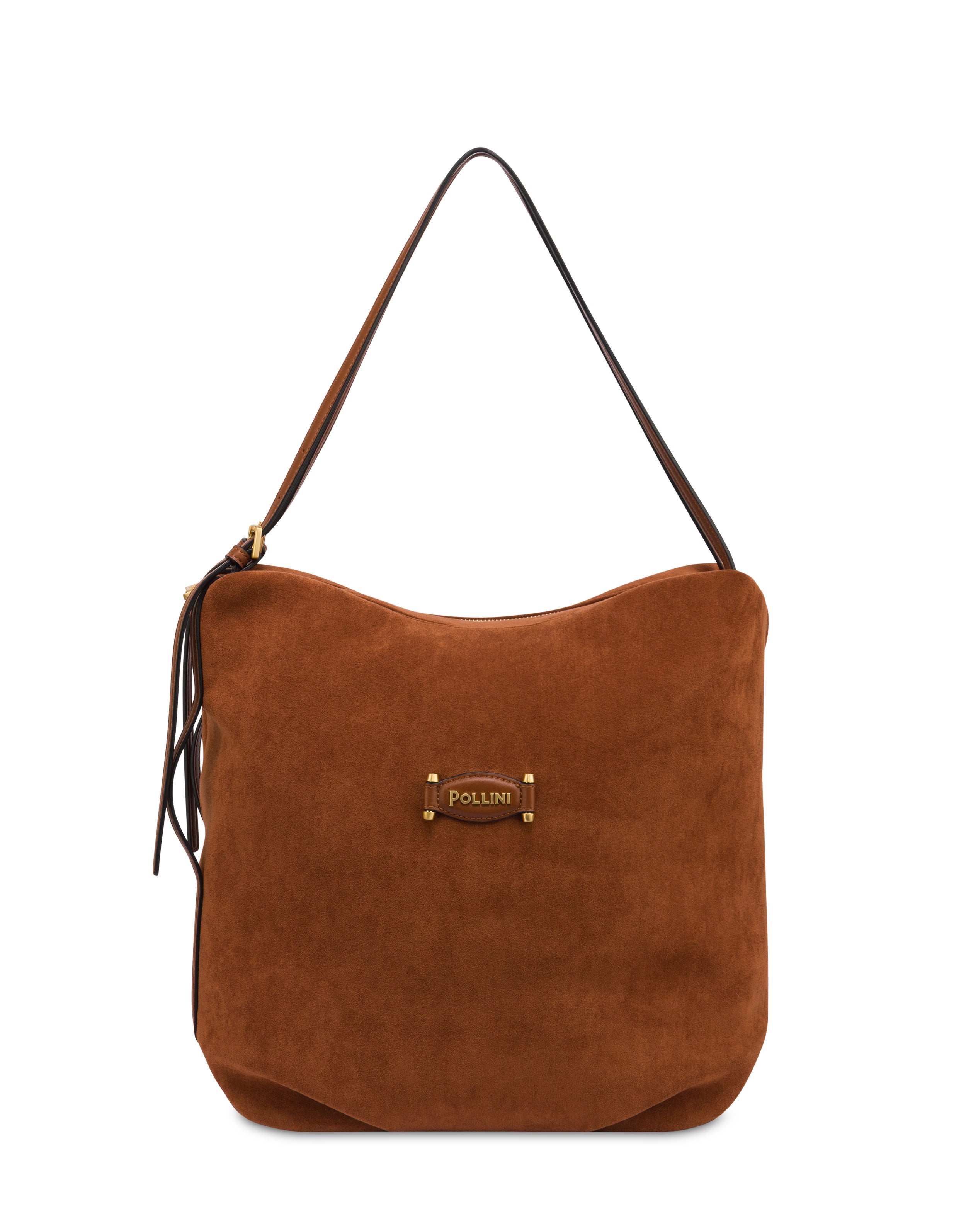 Borsa a spalla Wrap in suede Pollini