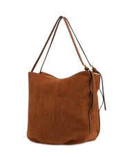 Borsa a spalla Wrap in suede Pollini