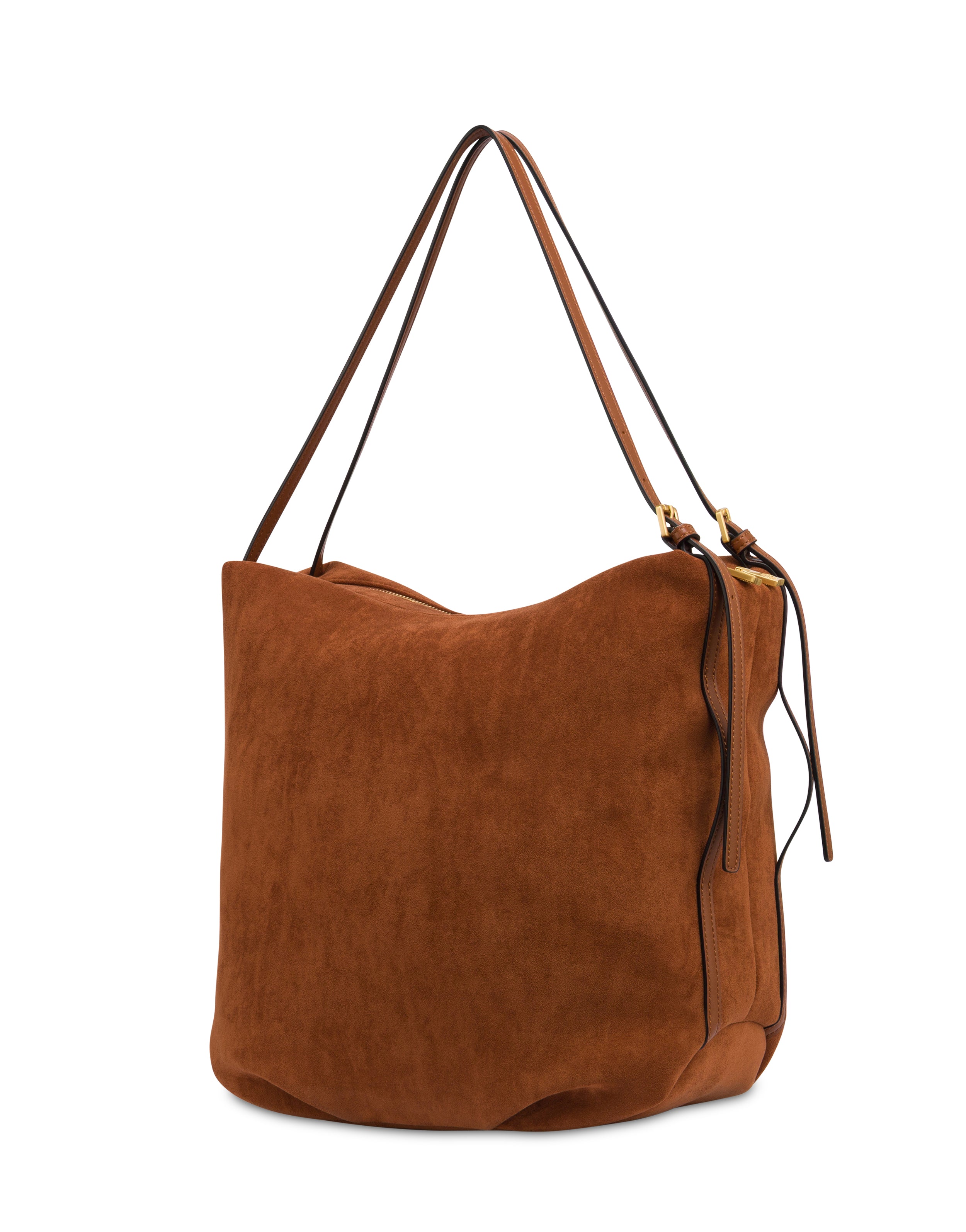 Borsa a spalla Wrap in suede Pollini