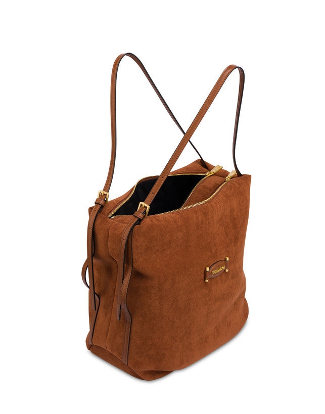 Borsa a spalla Wrap in suede Pollini