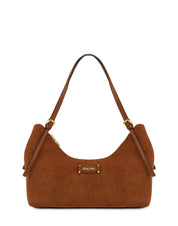 Borsa a spalla Wrap in suede Pollini