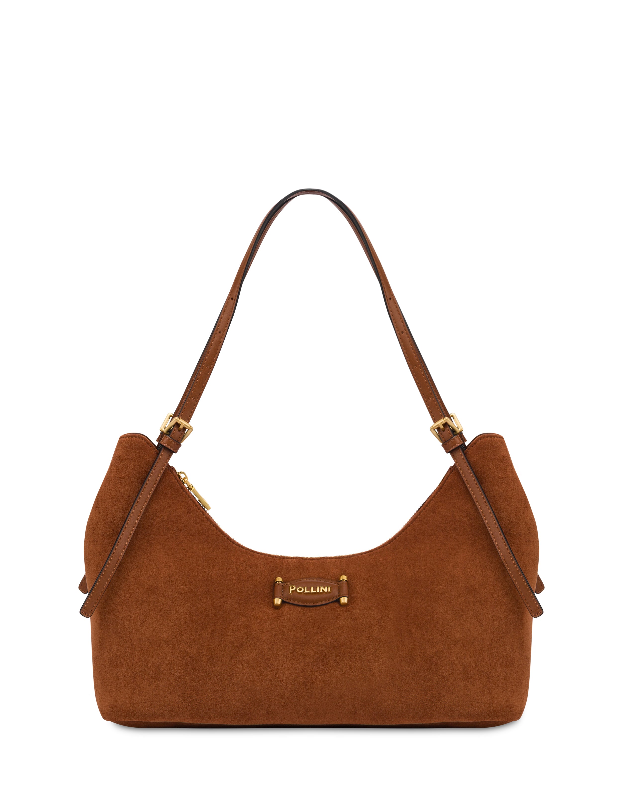 Borsa a spalla Wrap in suede Pollini