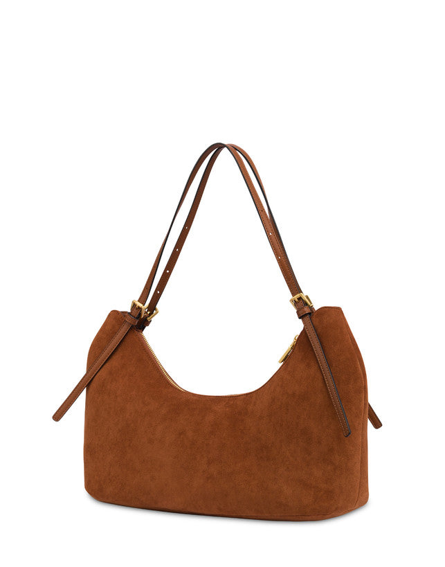 Borsa a spalla Wrap in suede Pollini
