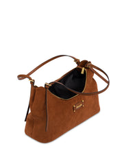 Borsa a spalla Wrap in suede Pollini