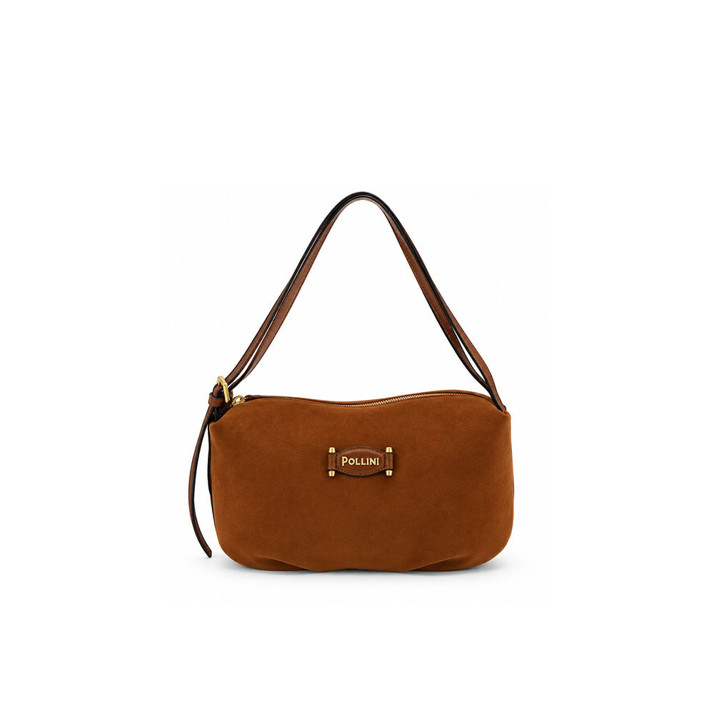 Borsa a spalla Wrap in suede Pollini
