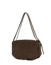Borsa a spalla Wrap in suede Pollini