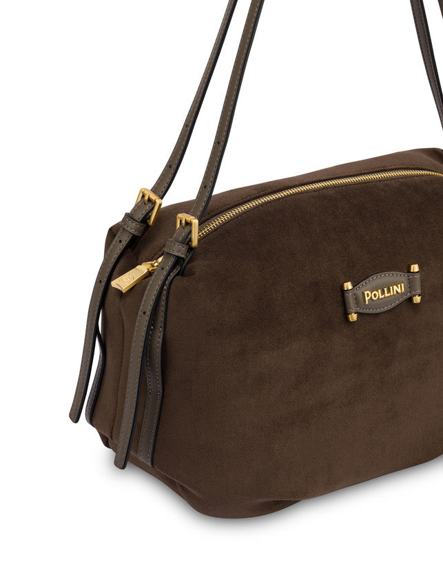 Borsa a spalla Wrap in suede Pollini