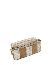 Borsa a spalla Interplay in fabric suede ed Heritage Pollini