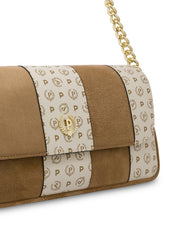 Borsa a spalla Interplay in fabric suede ed Heritage Pollini
