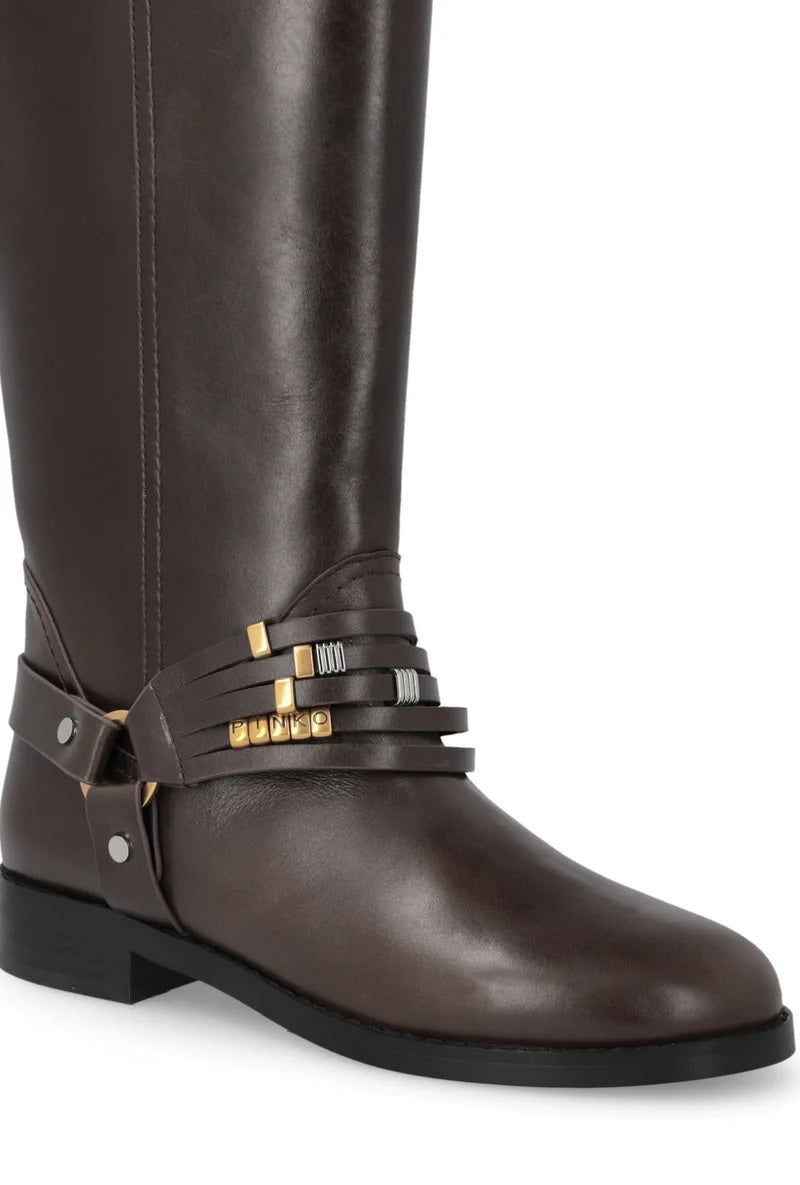 Pinko Cheval leather boots