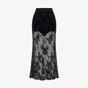 Nara long lace skirt in Silence