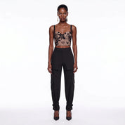 Top Lace in pizzo floreale Silence