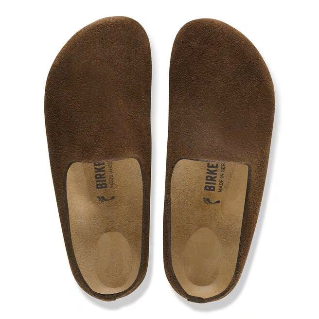 Amsterdam Wrapped sabot in Birkenstock suede