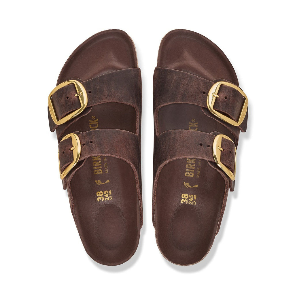 Sandali Arizona Big Buckle in pelle nabuck oliata Birkenstock