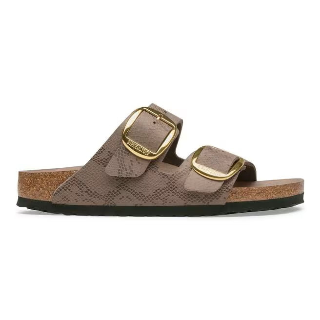 Sandali Arizona Big Buckle in stampa animalier laminata Birkenstock