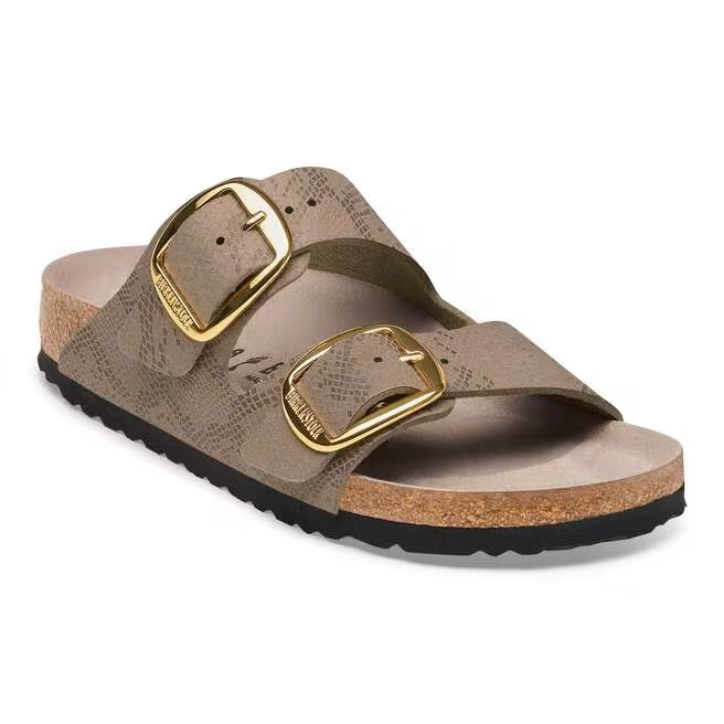 Sandali Arizona Big Buckle in stampa animalier laminata Birkenstock