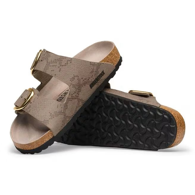 Sandali Arizona Big Buckle in stampa animalier laminata Birkenstock