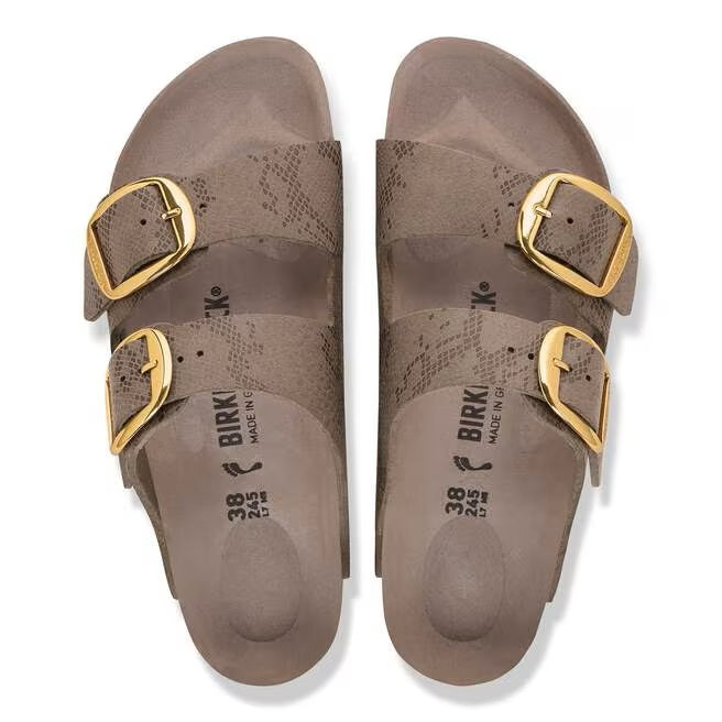 Sandali Arizona Big Buckle in stampa animalier laminata Birkenstock