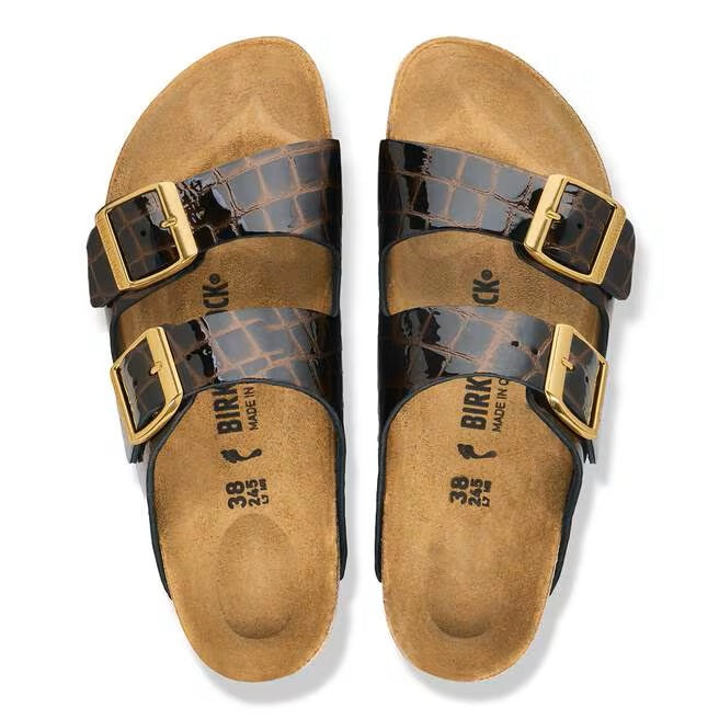 Birkenstock Arizona Embossed Animal Leather Sandals