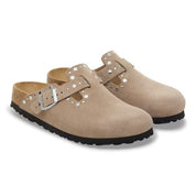 Birkenstock Boston Rivet suede clogs