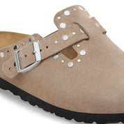 Birkenstock Boston Rivet suede clogs