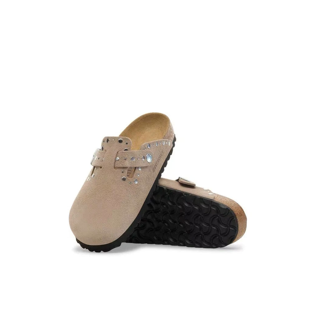 Birkenstock Boston Rivet suede clogs