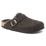 Sabot Boston Shearling in pelle e pelliccia Birkenstock