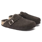 Sabot Boston Shearling in pelle e pelliccia Birkenstock