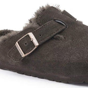 Sabot Boston Shearling in pelle e pelliccia Birkenstock