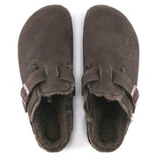 Sabot Boston Shearling in pelle e pelliccia Birkenstock