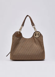Borsa M Satchel in tessuto monogram jacquard Liu Jo
