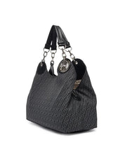 Borsa M Satchel in tessuto monogram jacquard Liu Jo