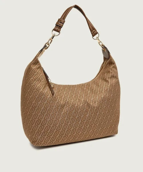 Borsa M Hobo in tessuto monogram jacquard Liu Jo