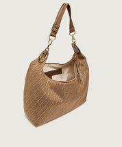 Borsa M Hobo in tessuto monogram jacquard Liu Jo