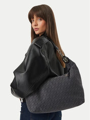 Borsa M Hobo in tessuto monogram jacquard Liu Jo