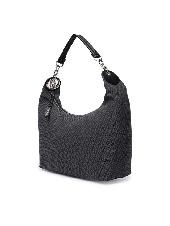 Borsa M Hobo in tessuto monogram jacquard Liu Jo