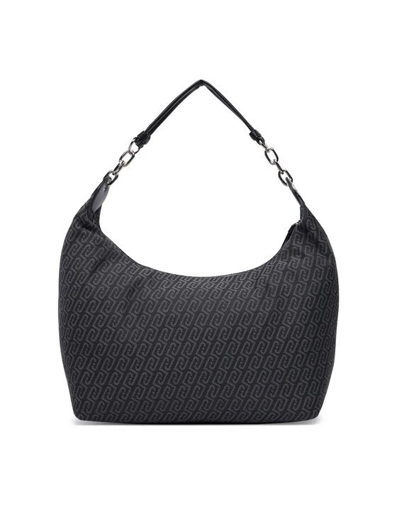 Borsa M Hobo in tessuto monogram jacquard Liu Jo