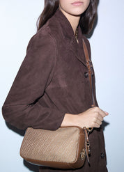 Borsa M Camera Case in tessuto monogram jacquard Liu Jo
