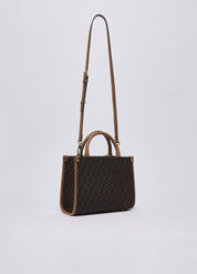 Borsa S Tote in tessuto jacquard logato Liu Jo