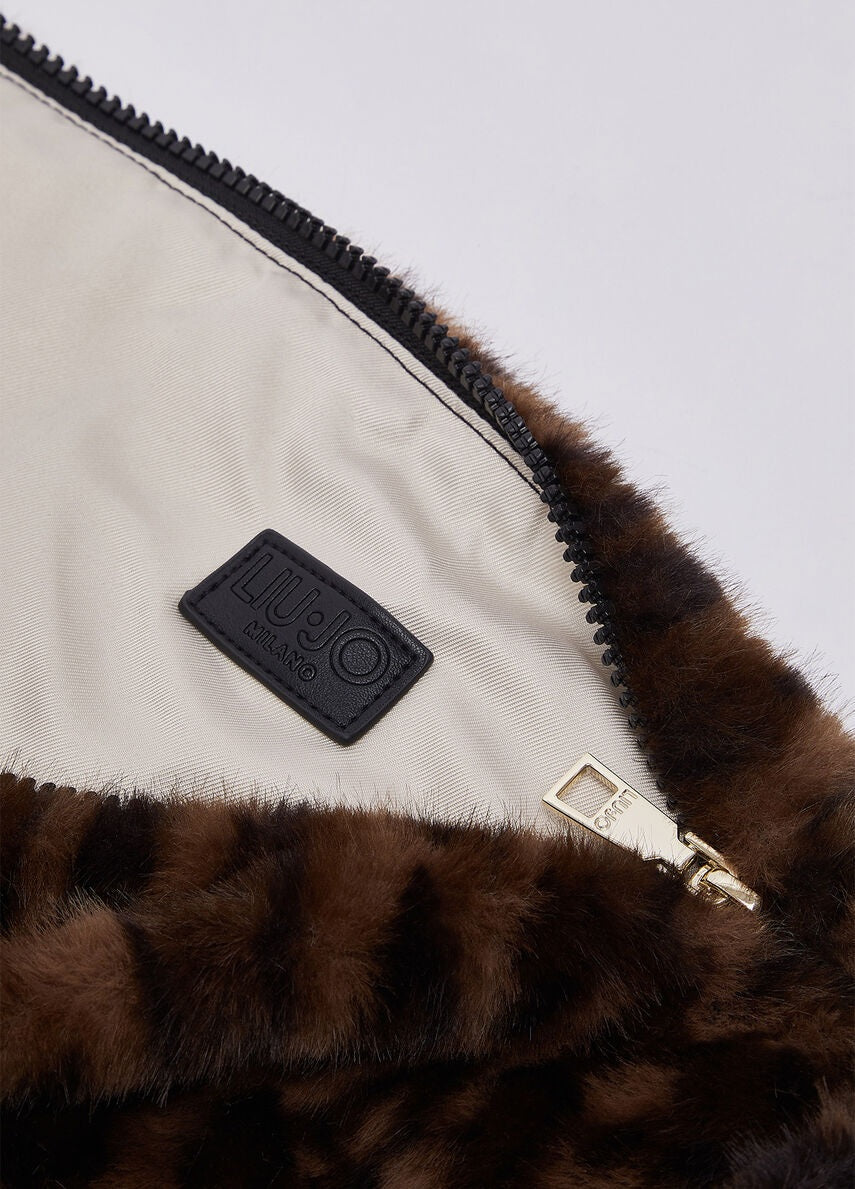 Borsa a spalla Foulard L in pelliccia sintetica Liu Jo
