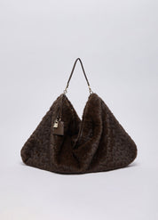 Borsa a spalla Foulard L in pelliccia sintetica Liu Jo