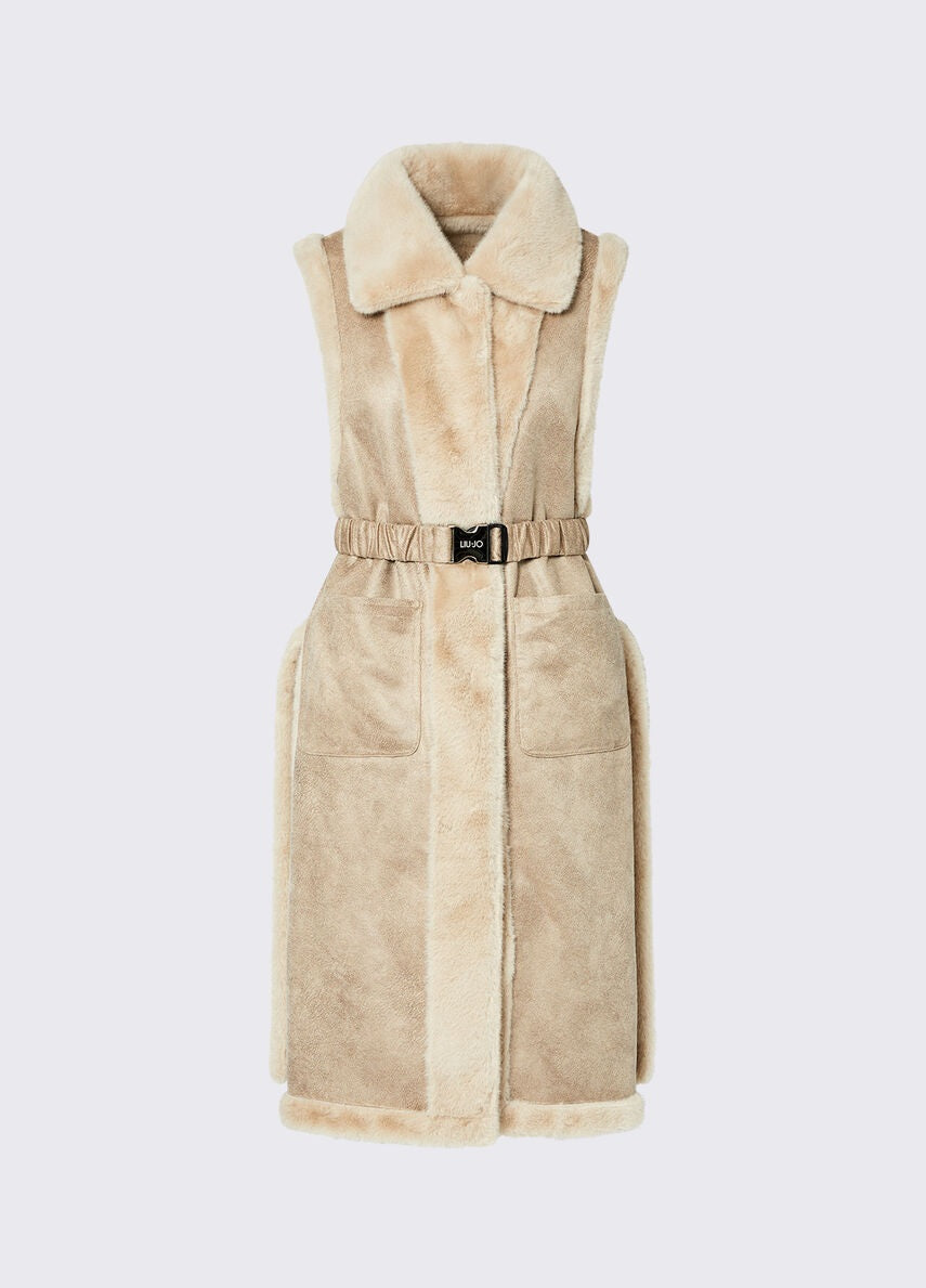 Gilet double-face effetto montone Liu Jo