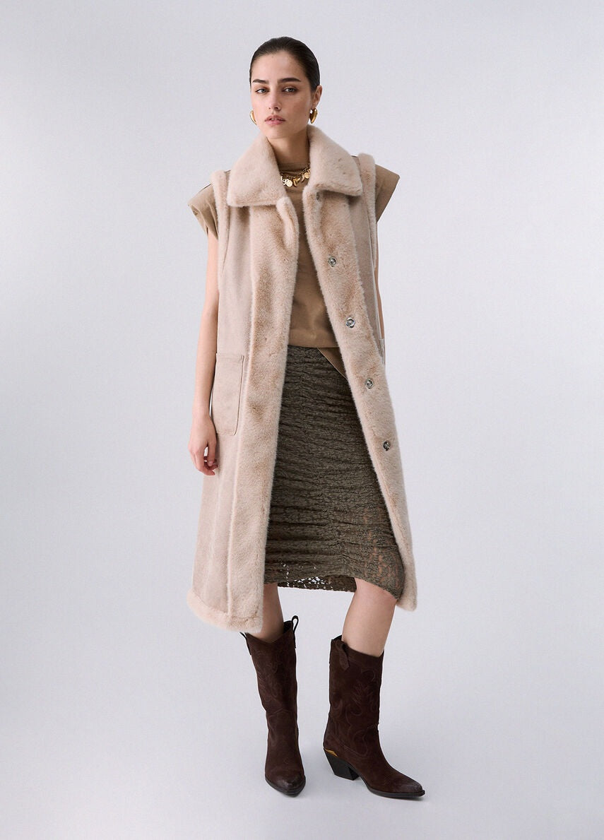 Gilet double-face effetto montone Liu Jo