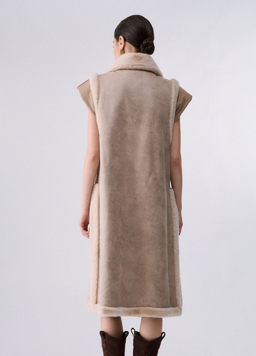 Gilet double-face effetto montone Liu Jo