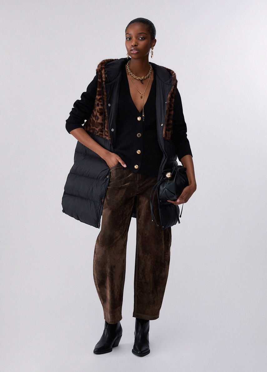 Gilet in nylon ed ecopelliccia Liu Jo