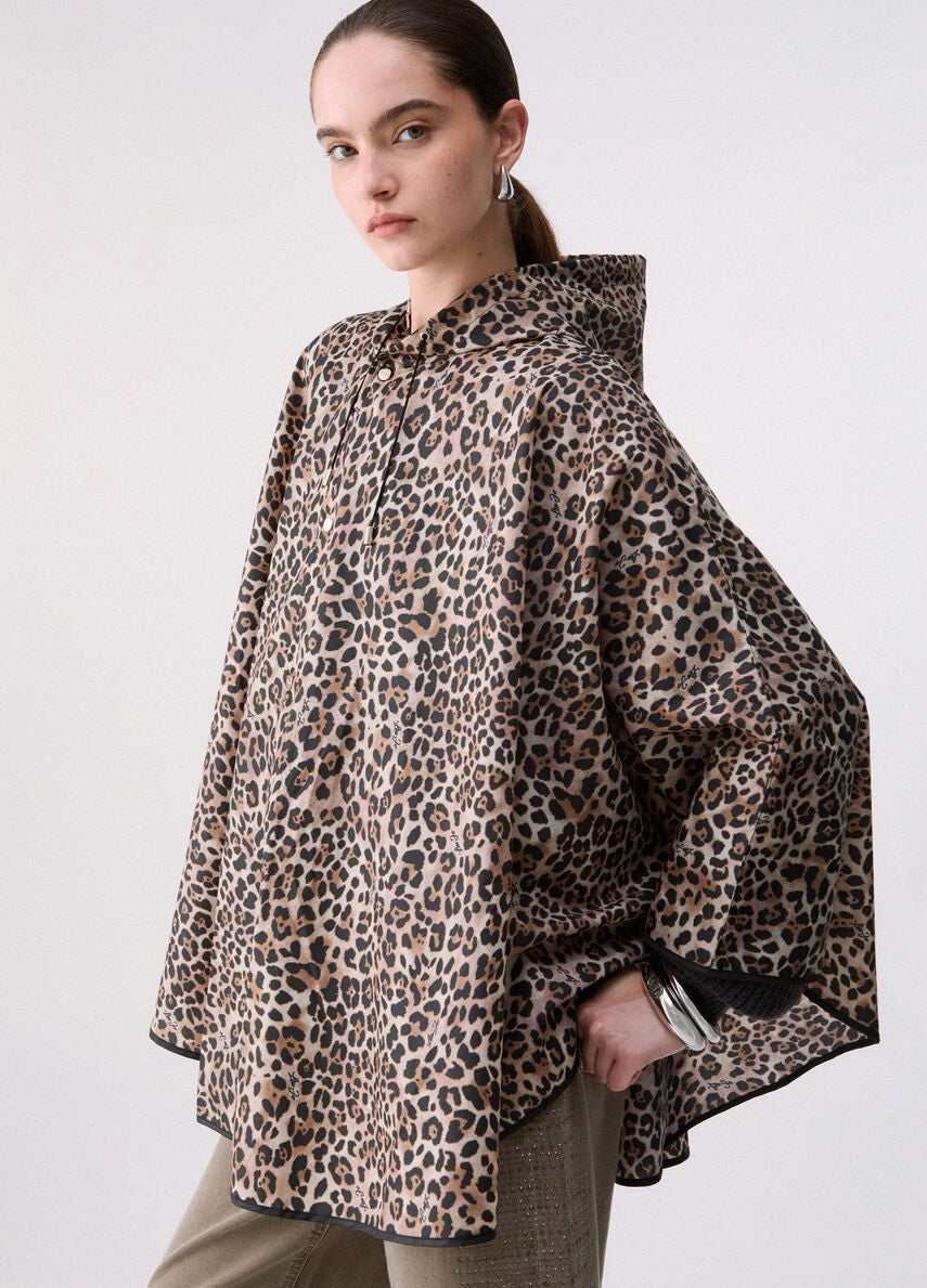 Poncho packable monogram Liu Jo